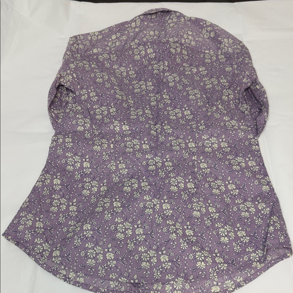Tommy Hilfiger Lavender Floral Button Down Shirt - Picture 4 of 4